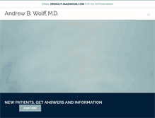 Tablet Screenshot of andrewwolffmd.com